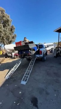 Man While Loading Golf Cart Onto Truck Lost Balance and Fell Along With It
