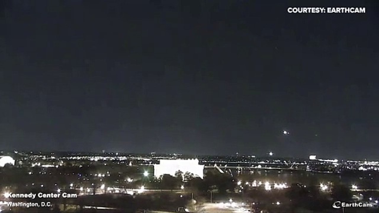 W.D.C. plane crash  Earthcam video captures the moment regional jet collides with military helicopter crash