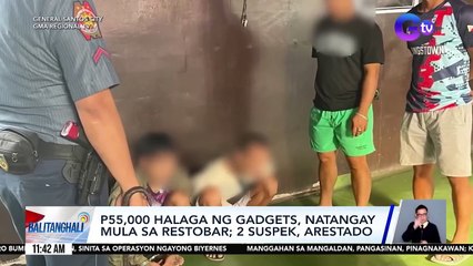P55,000 halaga ng gadgets, natangay mula sa restobar; 2 suspek, arestado | Balitanghali