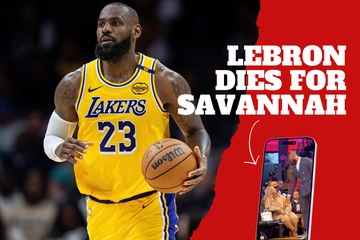 Video of LeBron James completely surrendering to Savannah James' love goes viral