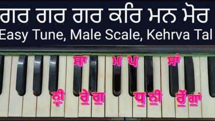 Guru Guru Gur Kar Mann Mor । Male Scale