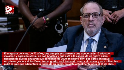 Harvey Weinstein ruega al tribunal que adelante la fecha de inicio de su juicio