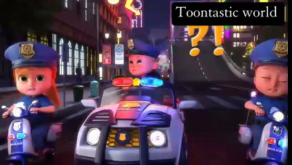 Dino attack in the city and police save the day|Kids cartoon