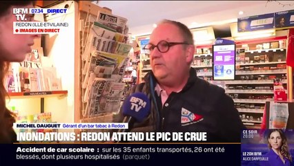 Inondations: le pic de crue devrait être atteint aujourd'hui dans la ville de Redon