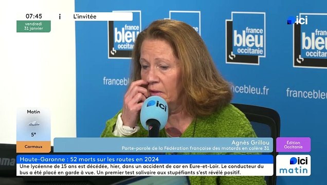 Agnès Grillou, responsable à la FFMC 31, la fédération des motards en colère de Haute-Garonne