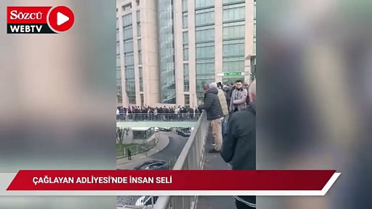 Çağlayan Adliyesi'nde insan seli