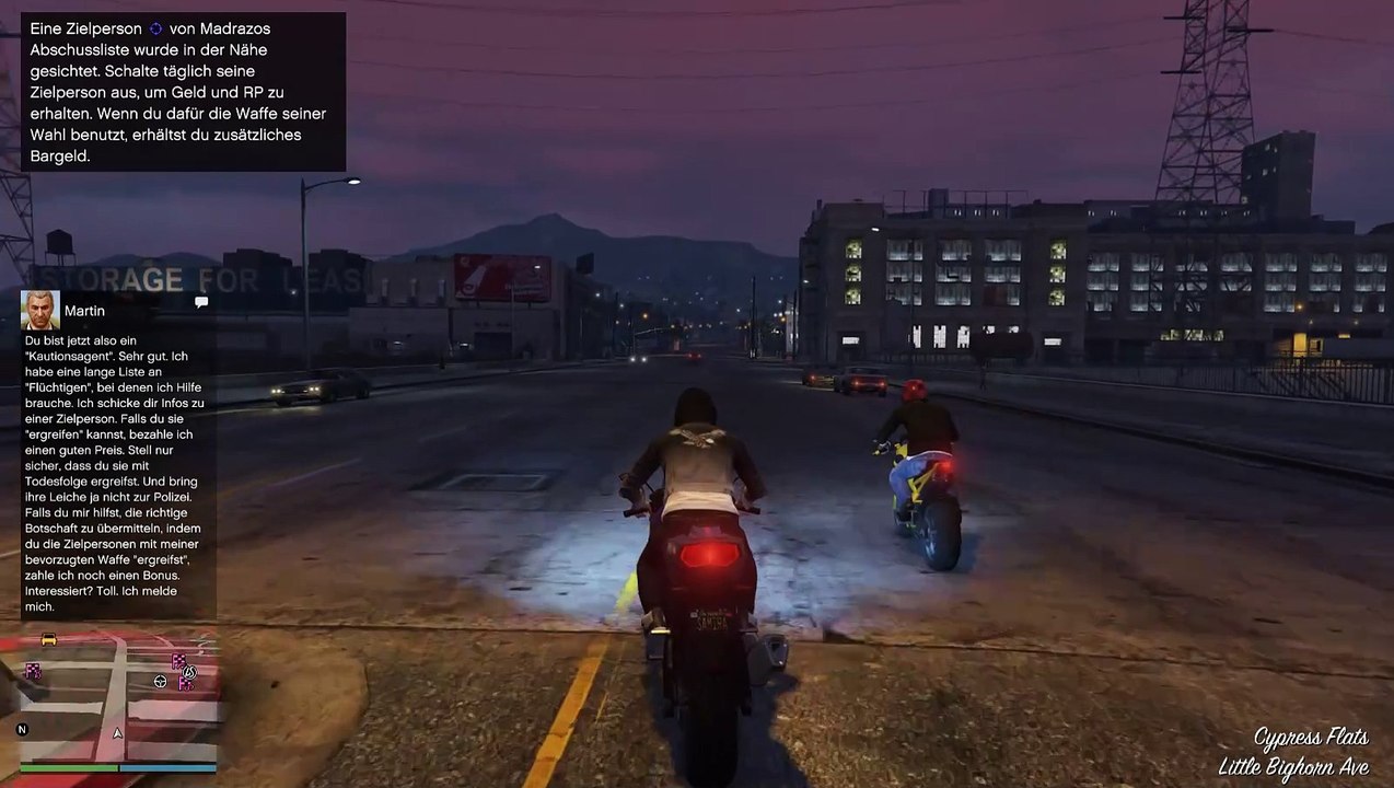 Sam meets guy on bike