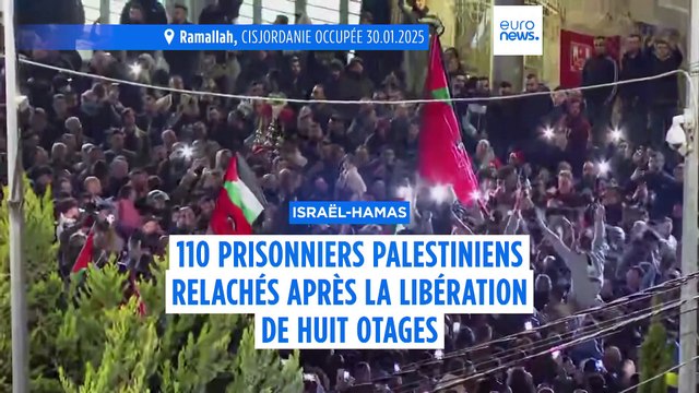 Israël libère 110 prisonniers palestiniens en échange de huit otages détenus pas le Hamas