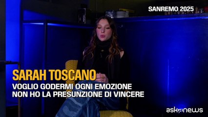 Sanremo, Sarah Toscano: voglio godermela, non ho presunzione di vincere