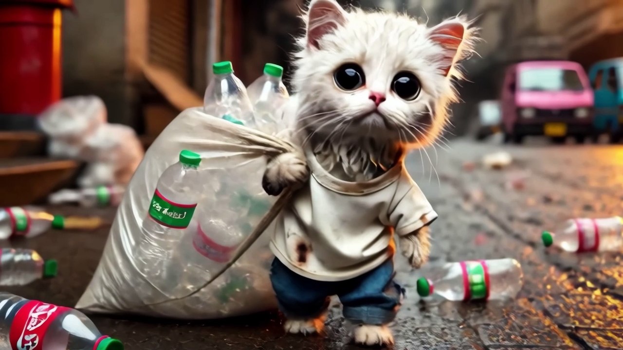 Poor Cats Rescued by Kindness 🔥cat ai cutecat catlover kitten lovestory