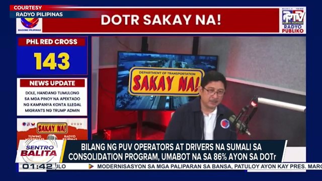 Bilang ng PUV operators at drivers na sumali sa consolidation program, umabot na sa 86% ayon sa DOTR