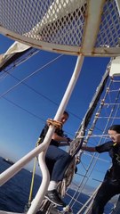 Las impresionantes imágenes de la princesa Leonor en alta mar como un marinero más