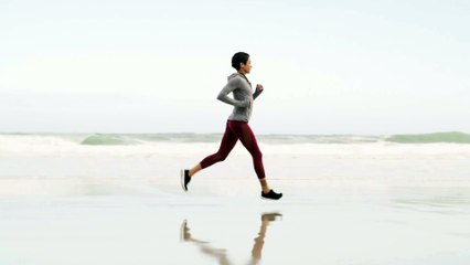 Epic Cinematic Running on the Beach  Female Athlete Motivation & Relaxing Sports Music for Focus & Inspiration