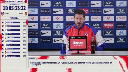 Simeone, sobre el City-Real Madrid: "No sabemos quién nos va a tocar, no tiene sentido pensar en eso"