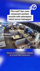 AI送餐机器人遭“绑架”！员工奋力营救“同事”🚨