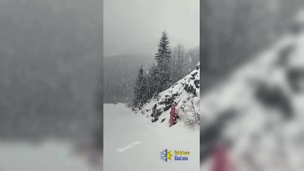 Abetone, venerdì 31 gennaio: la nevicata è fittissima