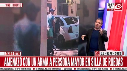 Amenazó con un arma a persona con silla de ruedas porque demoraba en cruzar la calle