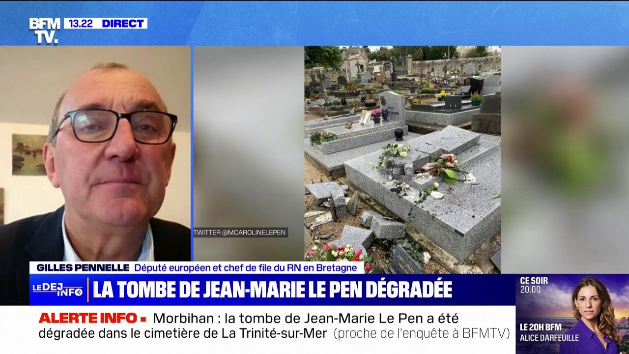 Tombe de Jean-Marie Le Pen vandalisée: "Le respect des morts, c'est sacré", réagit Gilles Pennelle, député européen