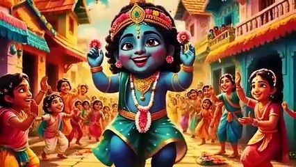 Krishna’s Playful Mischief | AI-Generated Song for Kids