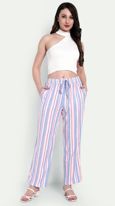 Linen stripe Pants