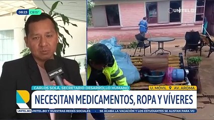 Evacúan a adultos mayores de un centro de acogida luego de que se inundara tras las intensas lluvias