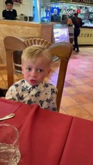 Little boy bursts into tears when his lobster friend is ordered for dinner