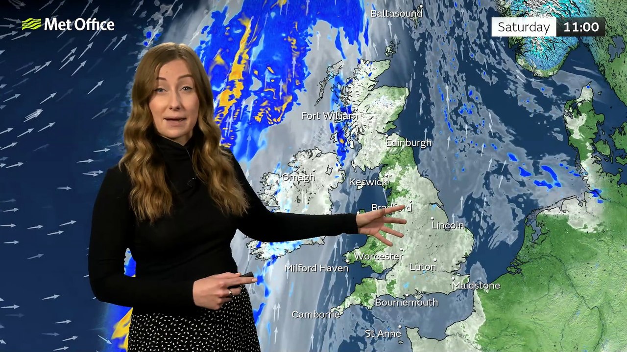 Met Office Friday Evening Weather Forecast 31/01/2025