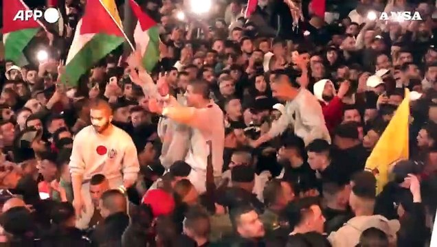 Ramallah, festa per il ritorno dei prigionieri liberati