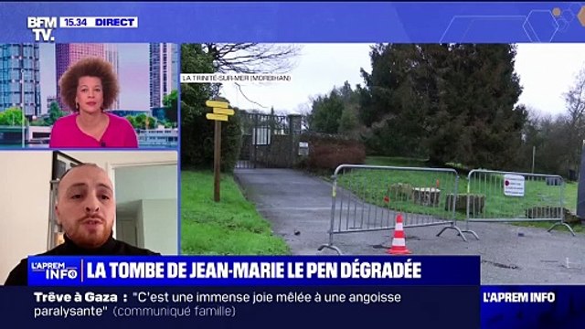 Matthieu Valet (RN) sur la dégradation de la tombe de Jean-Marie Le Pen: Notre société est ensauvagée