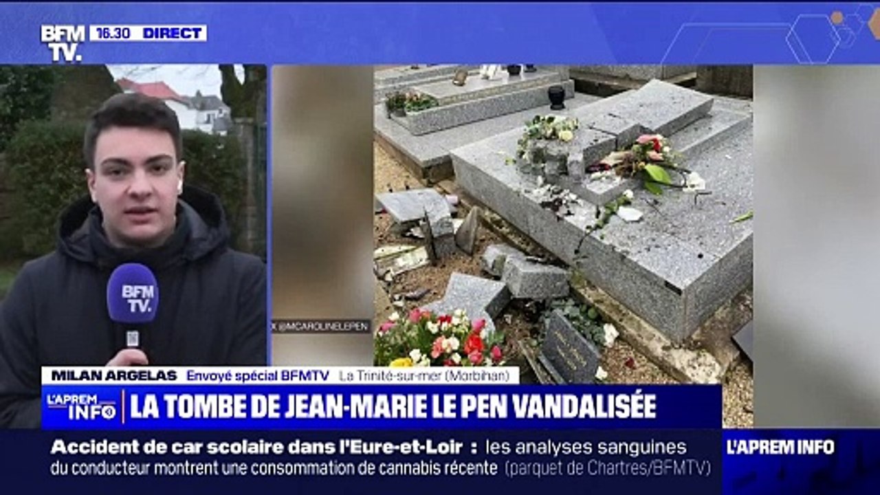 "Je trouve ça minable": Des habitants de La Trinité-sur-Mer (Morbihan) réagissent à la dégradation de la tombe de Jean-Marie Le Pen