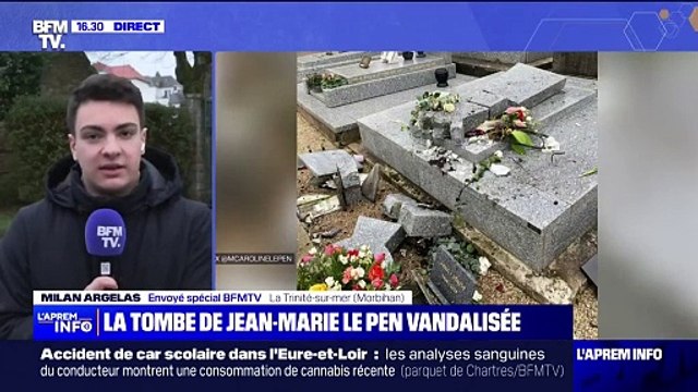 Je trouve ça minable : Des habitants de La Trinité-sur-Mer (Morbihan) réagissent à la dégradation de la tombe de Jean-Marie Le Pen