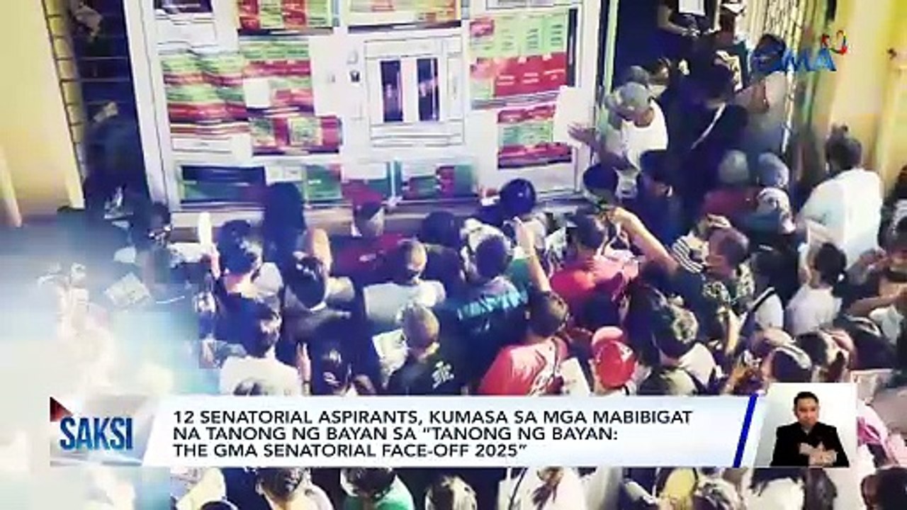 12 Senatorial aspirants, kumasa sa mga mabibigat na tanong ng bayan sa “Tanong ng Bayan: The GMA Senatorial Face-Off 2025” | Saksi