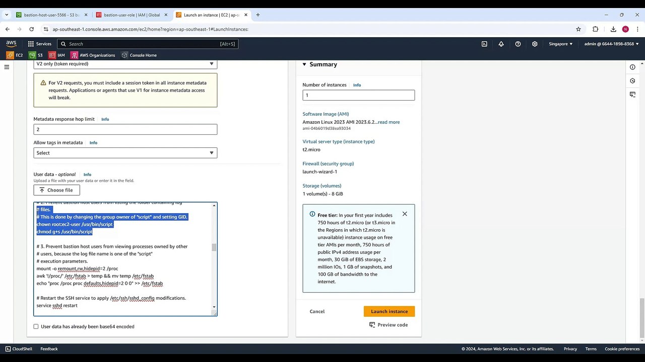 Implementing AWS Security blog “How to Record SSH Sessions Established ...