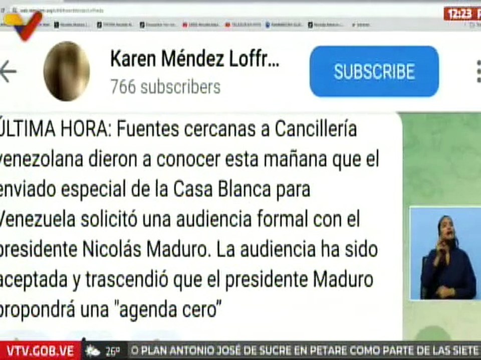 Presidente Nicolás Maduro propondrá una “Agenda Cero” al enviado especial de Donald Trump