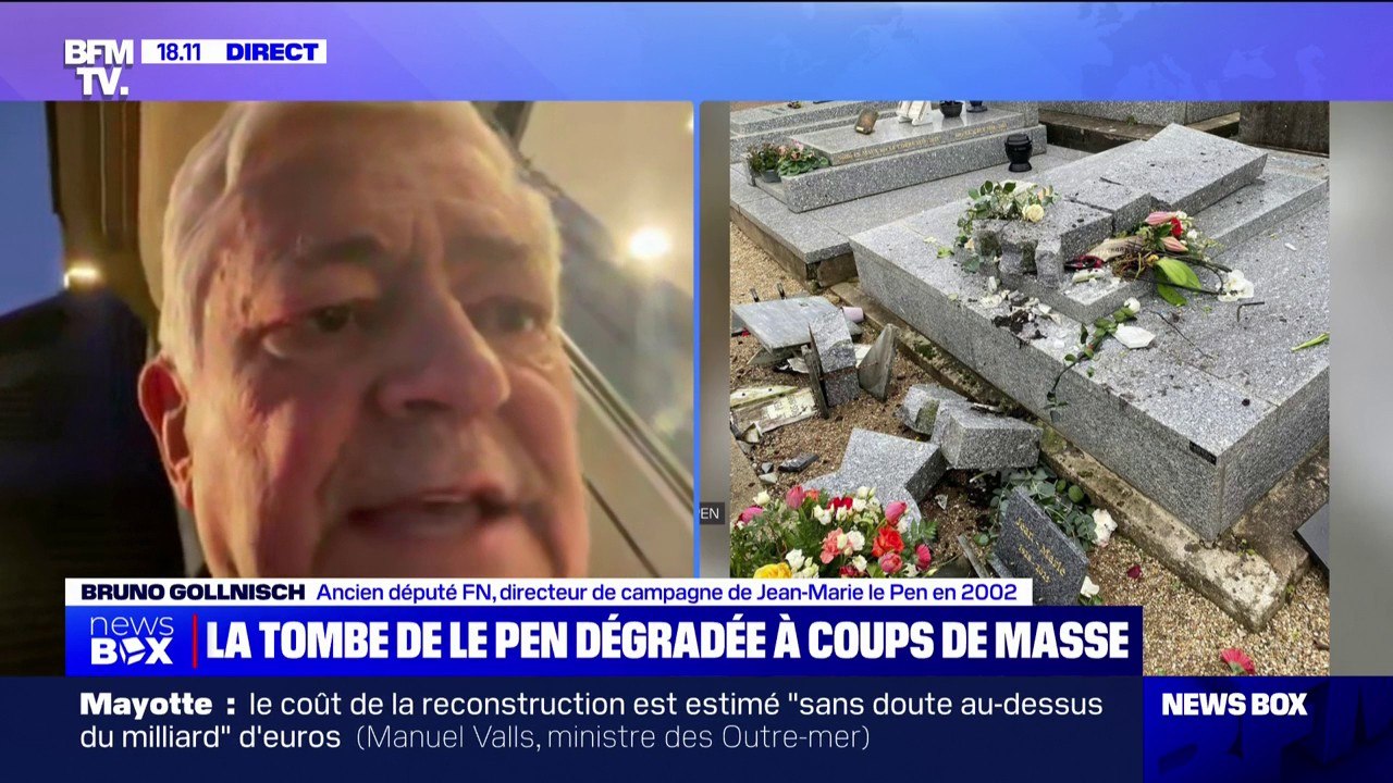 Dégradation de la tombe de Jean-Marie Le Pen: l'ancien député FN Bruno Gollnisch dénonce "la rage" face au "triomphe" des idées du cofondateur du Front national