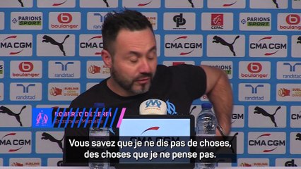 De Zerbi : “Ne créons pas plus de polémique qu'il n'y en a”