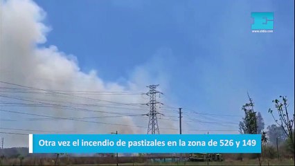 Otra vez el incendio de pastizales en la zona de 526 y 149
