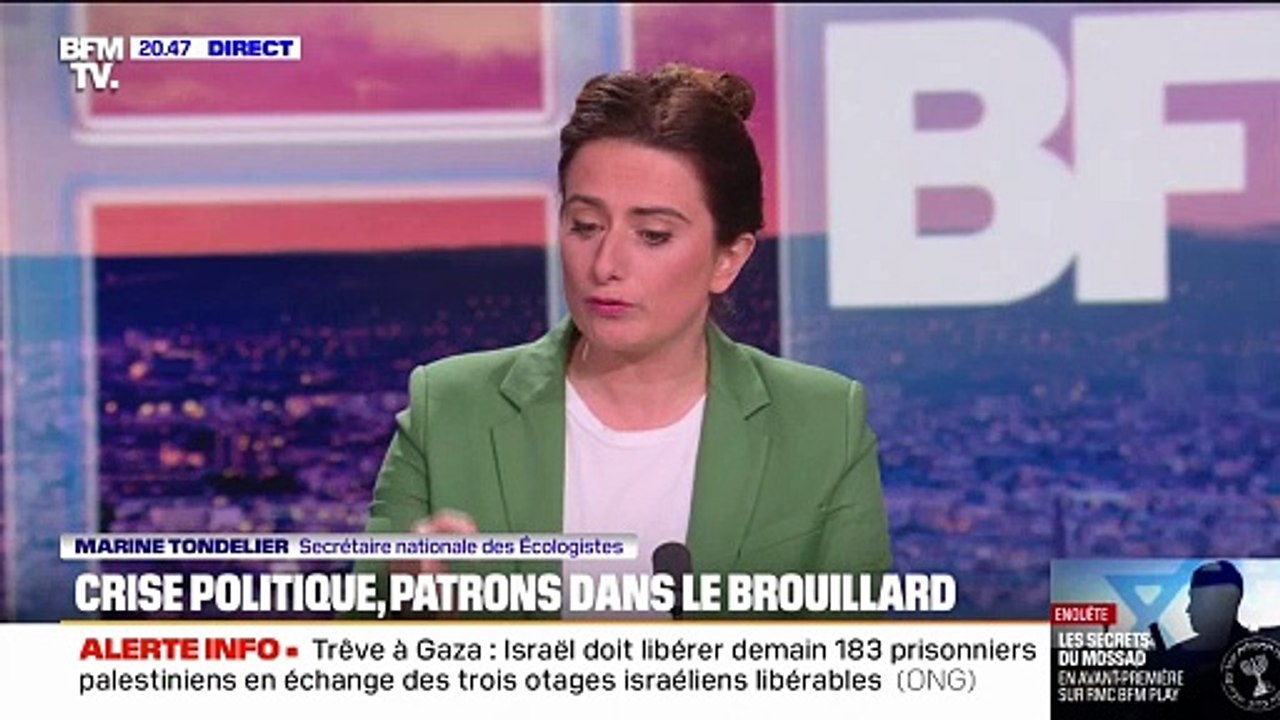 Marine Tondelier (les Écologistes) dénonce "la pression" mise sur les parlementaires pour le vote du budget
