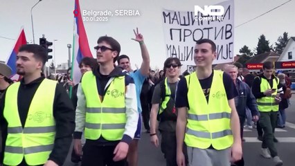 Gli studenti serbi in marcia da Belgrado a Novi Sad per chiedere giustizia