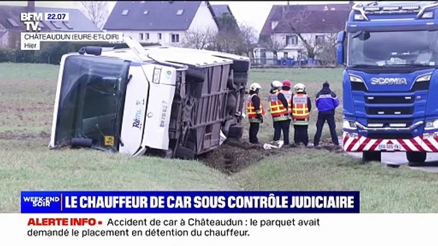 Accident de car en Eure-et-Loir: le conducteur mis en examen pour homicide involontaire et placé sous contrôle judiciaire