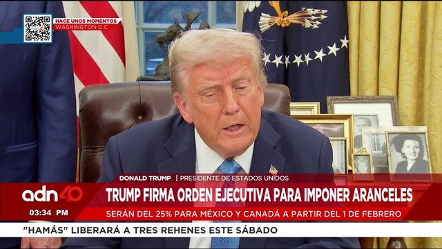 🚨¡Última Hora! Trump firma orden ejecutiva para imponer aranceles del 25% a México y Canadá