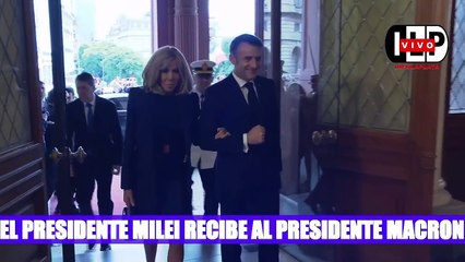 El Presidente Milei recibe al Presidente Macrón en la Casa Rosada