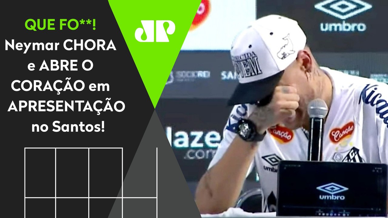 NEYMAR CHORA e SE DECLARA em APRESENTAÇÃO no Santos: "EU VENCI, CARA! Voltar pro Santos é..."
