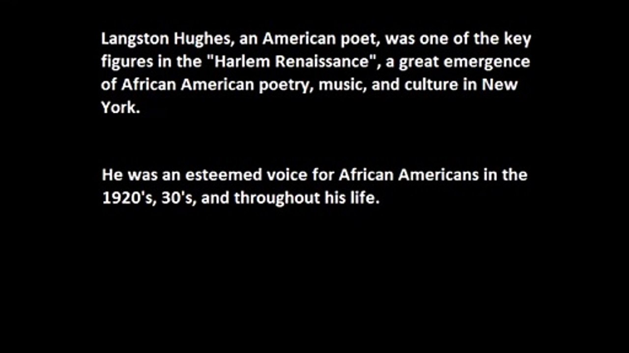 Life is Fine - by Langston Hughes