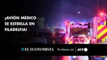 Avión médico con seis personas a bordo se estrella en área urbana de Filadelfia