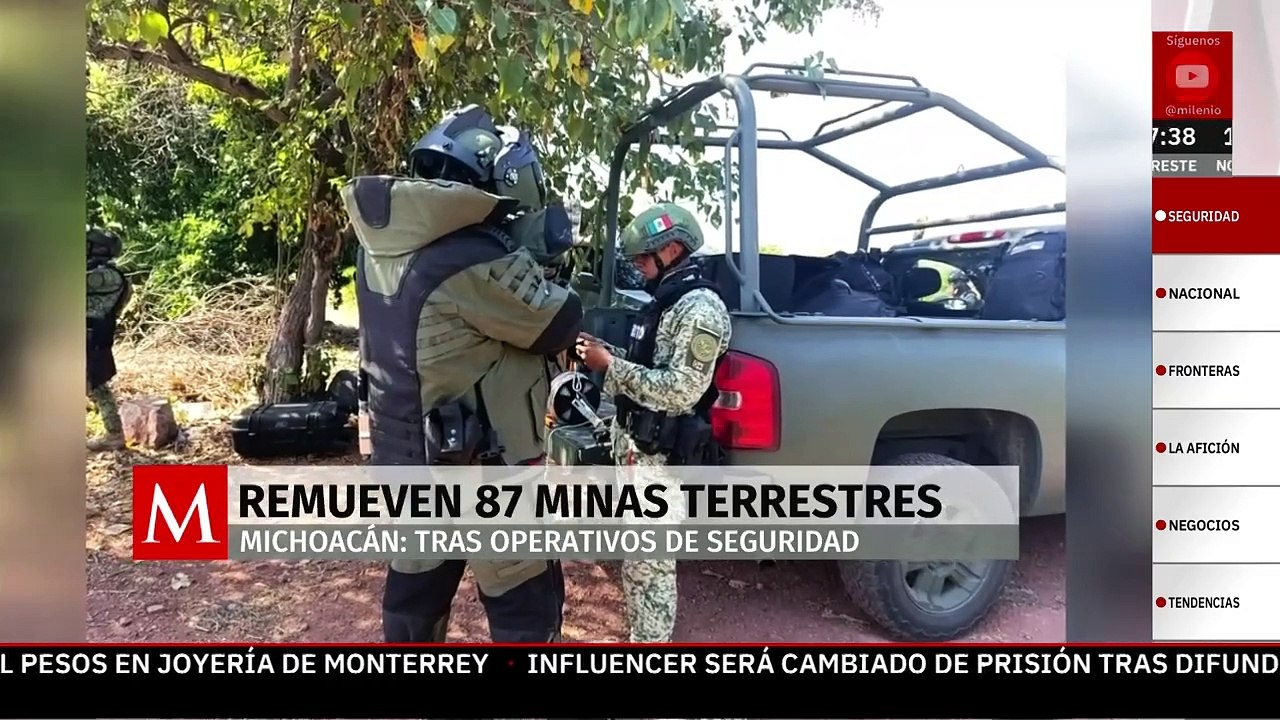 Defensa Nacional remueve 87 minas terrestres en la región de la Tierra Caliente de Michoacán