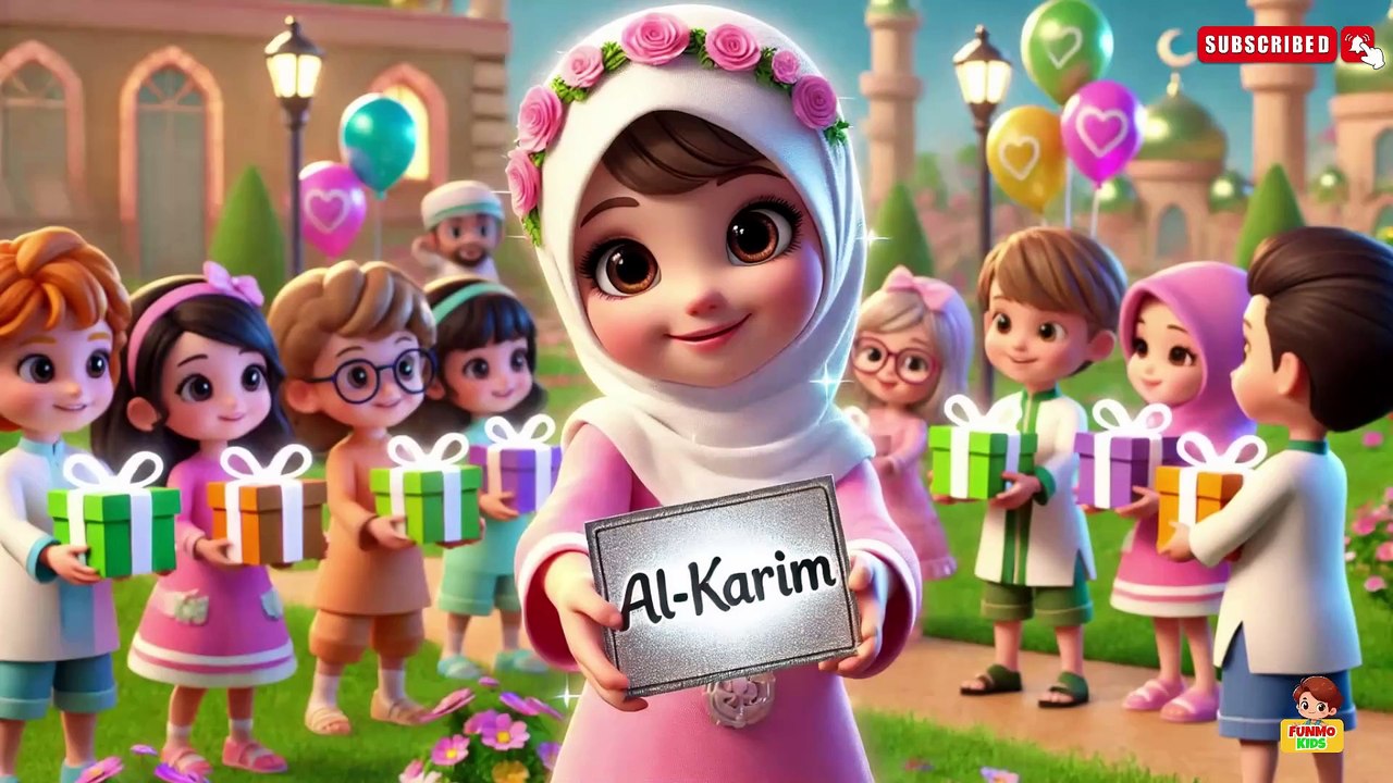 Asma-ul-Husna for Kids  99 Names of Allah with animation  أسماء الله الحسنى  Kids Islamic Cartoon