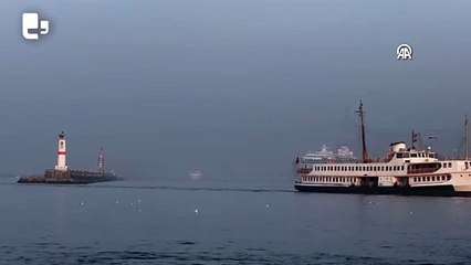 İstanbul ve Çanakkale boğazlarında sis Gemi trafiği durduruldu