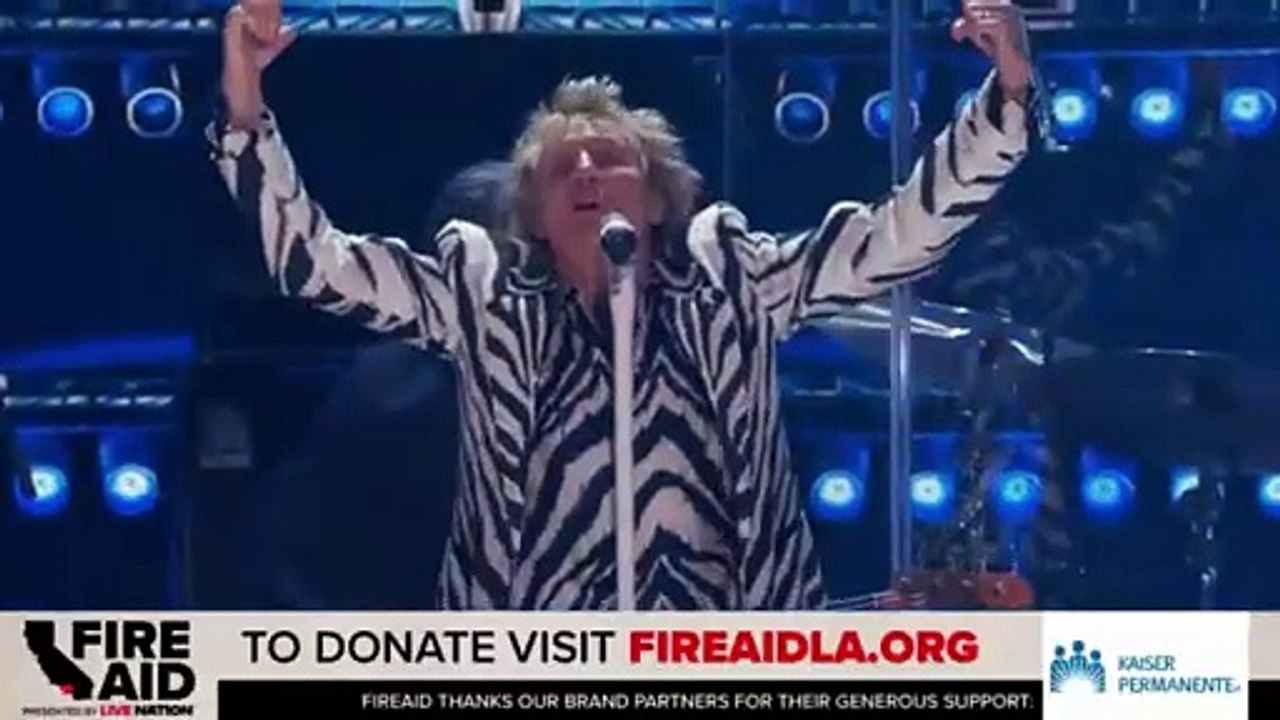 Rod Stewart  Fire Aid Performance