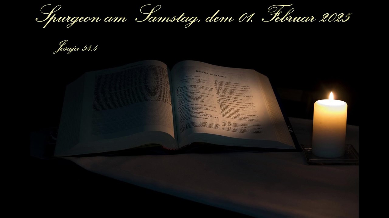 Spurgeon am Samstag, dem 01. Februar 2025, zu Jesaja 54,4